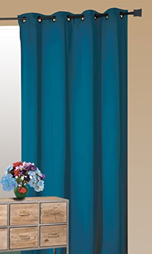 Homemaison Vorhang Thermisch isolierend Polyester, Polyester, Pétrole Turquoise, 140x260 cm von Homemaison