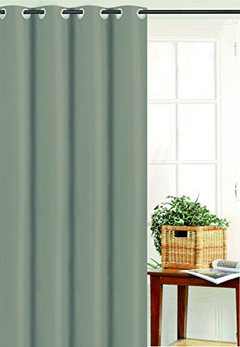 Homemaison Vorhang Uni Effekt Segeltuch, Polyester, Taupe, 180 x 135 cm von Homemaison