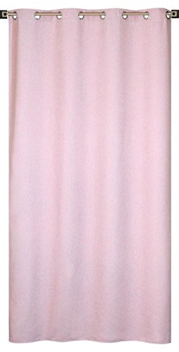 Homemaison Vorhang Uni Samt-Optik, Polyester, Altrosa, 240 x 140 cm von Homemaison