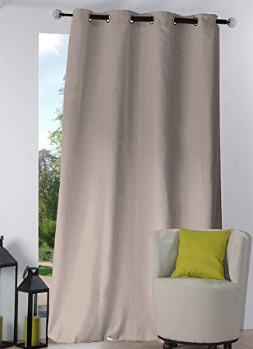 Homemaison Vorhang Uni aus 100% recyceltem, Baumwolle, Natur, 250 x 140 cm von Homemaison