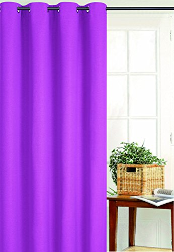 Homemaison Vorhang Verdunkeln Uni, Polyester, Fuchsia, 250 x 135 cm von Homemaison