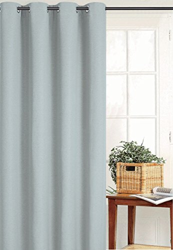 HomeMaison Vorhang Verdunkeln Uni, Polyester, Perle, 250 x 135 cm von HomeMaison