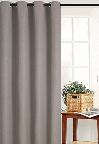 Homemaison Vorhang Verdunkeln Uni, Polyester, Taupe, 250 x 135 cm von Homemaison