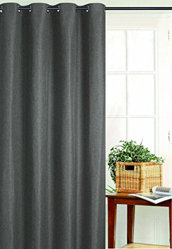 Homemaison Vorhang Verdunkeln mit Maschen, Polyester, anthrazit, 250 x 135 cm von Homemaison