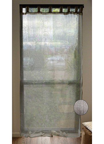 Homemaison Vorhang àfilaments, Polyester, Taupe, 250 x 135 cm von Homemaison