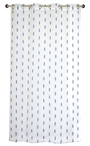 HomeMaison Vorhang aus Organza Grain de Kaffee, Polyester, Indigo, 240 x 140 cm von HomeMaison