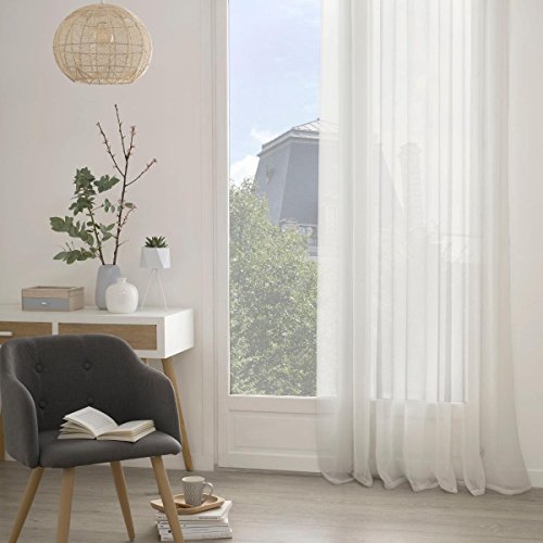 Homemaison Vorhang leicht, Polyester, Elfenbeinfarben, 240 x 140 cm von Homemaison