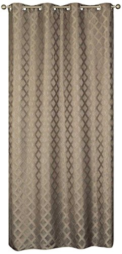 HomeMaison Vorhang sehr schwer Jacquard, Polyester, Taupe, 240 x 140 cm von HomeMaison