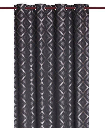 Homemaison ethnischen Vorhang, Polyester, Polyester, schwarz, 260x140 cm von Homemaison