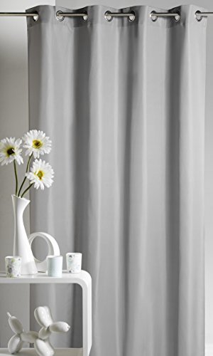 HomeMaison hm6920117 Einrichtungsvorhang Uni Mikrofaser grau 250 x 135 cm von HomeMaison