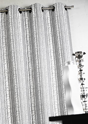 Homemaison hm69261984 Vorhang den Brilliante Ausdrucke Polyester/Viskose Anthrazit 140 x 260 cm, anthrazit, 140 x 260 cm von Homemaison