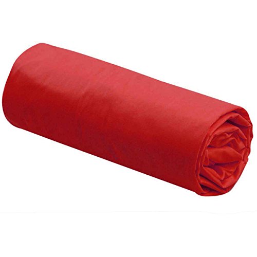 Homemaison unifarben Spannbetttuch 100%, Baumwolle, Rot, 190 x 90 cm von Homemaison