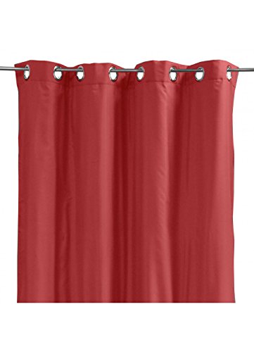 Vorhang Blickdicht Uni gefüttert Thermic, rot, 140 x 280 cm von Homemaison