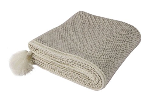 Bottega Tessile Sofadecke Ecru 130 x 170 cm von Homemania