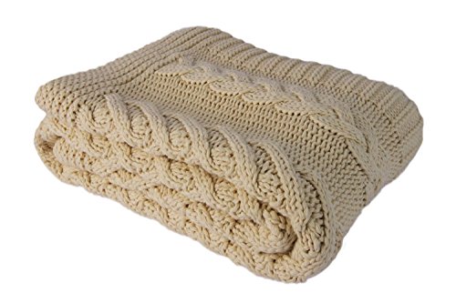Bottega Tessile Sofadecke Ecru 130 x 170 cm von Homemania