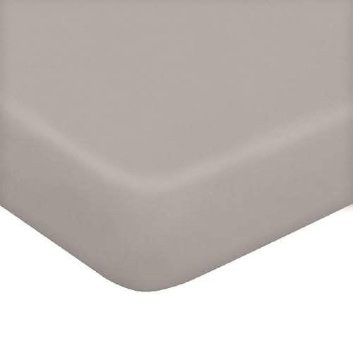 Homemania 13675 Bettlaken mit einfarbigen Ecken, Single, Solid Color – Spannbettlaken für das Bett – Grau aus Baumwolle, 90 x 200 cm von Homemania