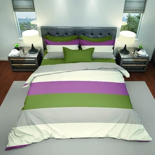 Homemania 13972 Jude – Einzelbett – mit Spannbetttuch, Bettlaken und Kissenbezug – mehrfarbige Baumwolle, 150 x 290 cm von Homemania