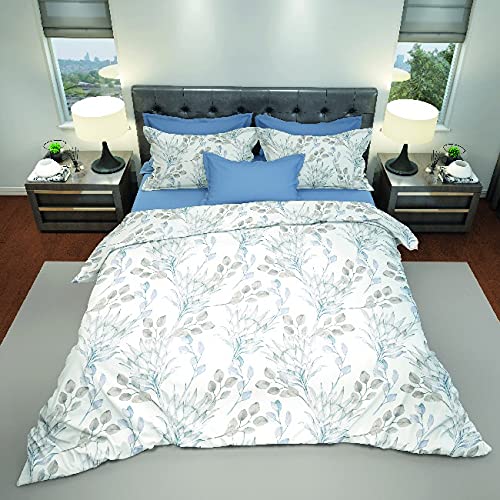 Homemania 14009 Bettwäsche Eukalypto – Doppelbett – mit Spannbetttuch, Bettlaken und Kissenbezug – mehrfarbige Baumwolle, 240 x 290 cm von Homemania