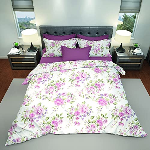 Homemania 14030 Doppelbett – mit Spannbetttuch, Bettlaken und Kissenbezug – mehrfarbige Baumwolle, 240 x 290 cm von Homemania