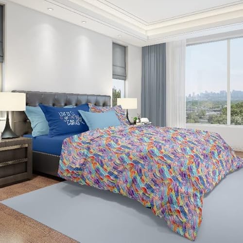 Homemania 14313 Doppelbett – mit Spannbetttuch, Bettlaken und Kissenbezug – mehrfarbige Baumwolle, 240 x 280 cm von Homemania
