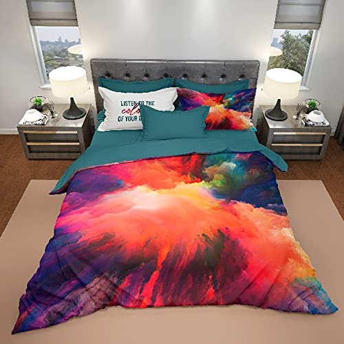 Homemania 14351 Dream-Bettwäsche-Set mit Bettbezug und Kissenbezug, Baumwolle, Mehrfarbig, 250 x 200 cm von Homemania