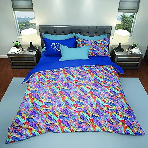 Homemania 14375 Bettwäscheset, abstrakt, Doppelbett, mit Bettbezug und Kissenbezug, Baumwolle, Mehrfarbig, 250 x 200 cm von Homemania