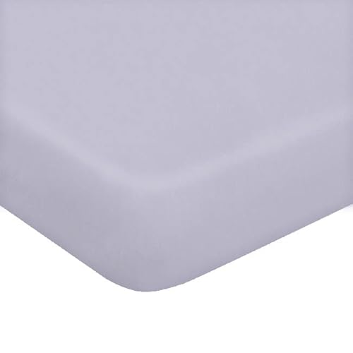 Homemania 14412 Bettlaken mit einfarbigen Ecken, Single, Solid Color – Spannbetttuch für das Bett – Viola aus Baumwolle, 90 x 200 cm von Homemania