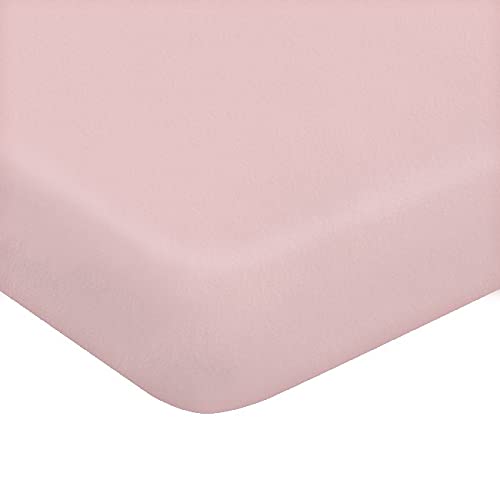 Homemania 14436 Bettlaken mit einfarbigen Ecken, Single, Solid Color – Spannbetttuch für das Bett – aus Baumwolle, Rosa, 90 x 200 cm von Homemania