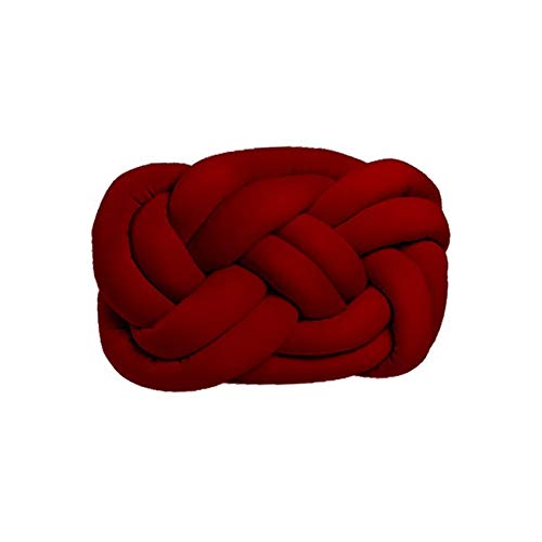 Homemania 40YK-18 Dekokissen Cloud Knot, Rot aus Polyester, 40 x 5 x 32 cm von Homemania