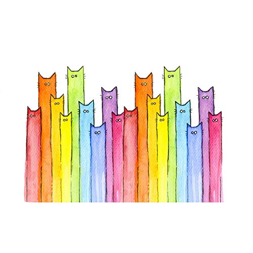 Homemania Badteppich Cats 1, wasserabweisend, Mehrfarbig, aus Mikro-Polyamid von Homemania