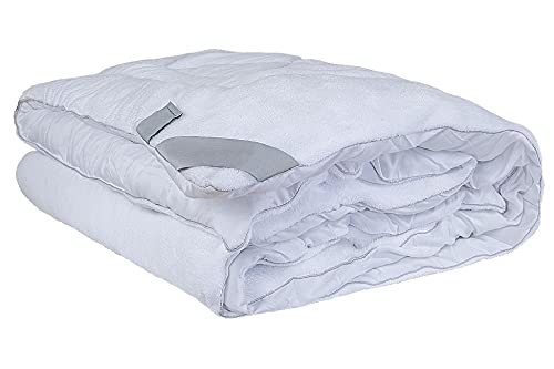 Homemania Bed Steppdecke für Einzelbett, Weiß/Violett aus Mikrofaser, Baumwolle, Silikon, 155 x 215 cm, 155 x 215 cm von Homemania