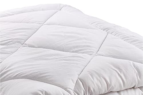 Homemania Bed Steppdecke für Einzelbett, Weiß aus Mikrofaser, Baumwolle, Silikon, 155 x 215 cm, 155 x 215 cm von Homemania
