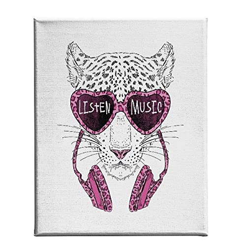 Homemania Bild Feline – Tiere – für Wohnzimmer, Schlafzimmer – Mehrfarbig aus Polyester, Holz, 45 x 3 x 70 cm – HM20KNV45x70-65 von Homemania