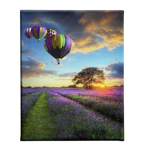 Homemania Bild Luftballons Natur und Landschaften für Wohnzimmer, Schlafzimmer, Mehrfarbig, 45 x 3 x 70 cm, -HM20KNV45 x 70 – 19, Polyester, Holz von Homemania