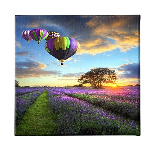 Homemania Bild Luftballons Natur und Landschaften für Wohnzimmer, Schlafzimmer, mehrfarbig, 60 x 3 x 60 cm, -HM20KNV60 x 60 – 68, Polyester, Holz von Homemania