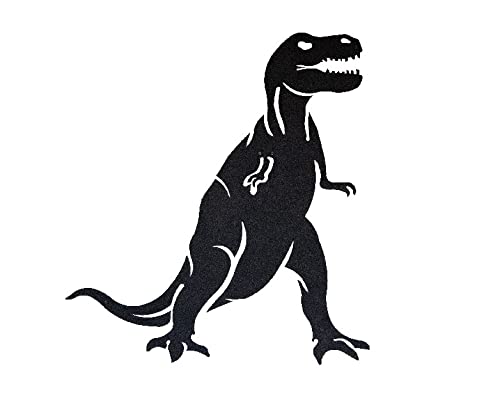 Homemania Dinosaurier-Wandhalterung, Buchständer, mit Regalböden, Metall, 64 x 0,15 x 70 cm, Schwarz, 64 X 0.15 X 70cm von Homemania