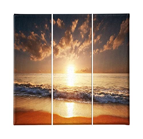 Homemania HM203PKNV-256 3-teiliges Wandbild, Motiv: Natur und Landschaft, für Wohnzimmer, Schlafzimmer, Mehrfarbig, Polyester, Holz, 69 x 3 x 50 cm von Homemania