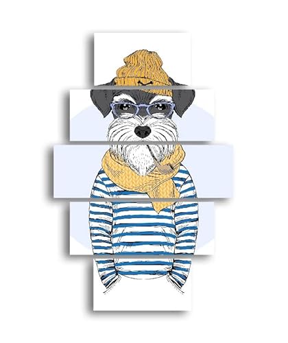 Homemania Bild Hund – 5-teilig – Tiere – pro Wohnzimmer, Mehrfarbig, aus MDF, 95 x 0,3 x 60 cm – HM205MDF164 Homemania Bild Hund – 5-teilig – Tiere – pro Wohnzimmer, Mehrfarbig, aus MDF, 95 x 0,3 x 60 cm – HM205MDF164 von Homemania