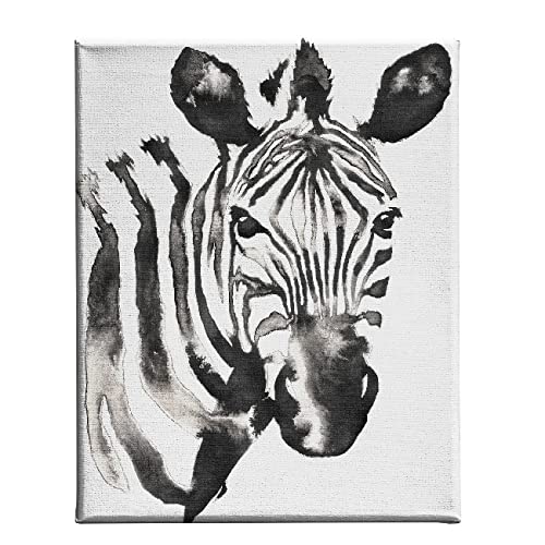 Homemania HM20KNV45x70-116 Zebra-Bild für Wohnzimmer, Schlafzimmer, Mehrfarbig, Polyester, Holz, 45 x 3 x 70 cm von Homemania