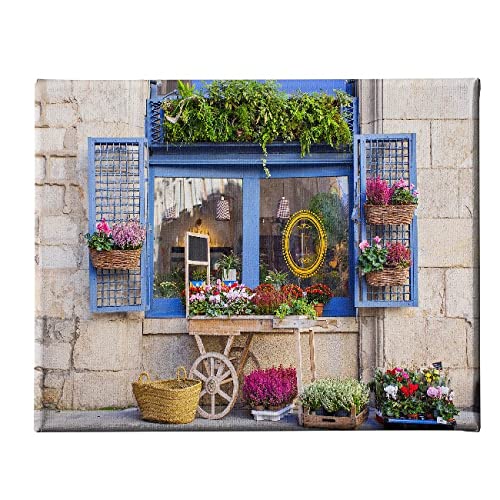 Homemania HM20KNV45x70-21 Fensterbild für Wohnzimmer, Schlafzimmer, Mehrfarbig, Polyester, Holz, 45 x 3 x 70 cm von Homemania