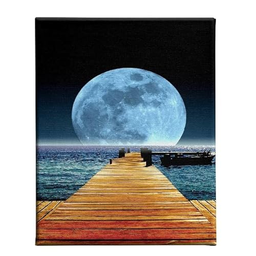 Homemania HM20KNV45x70-22 Brücke – Natur und Landschaften – für Wohnzimmer, Schlafzimmer, Mehrfarbig, Polyester, Holz, 45 x 3 x 70 cm von Homemania