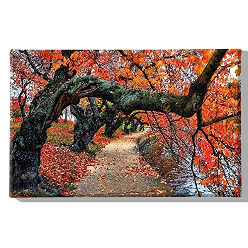 Homemania HM20KNV45x70-232 Bild Baum Landschaft Wohnzimmer Schlafzimmer Mehrfarbig Polyester Holz 45 x 3 x 70 cm von Homemania