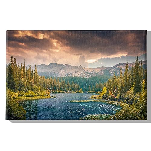 Homemania HM20KNV45x70-255 Bild Baum Landschaft Wohnzimmer Schlafzimmer Mehrfarbig Polyester Holz 45 x 3 x 70 cm von Homemania