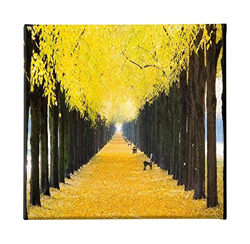 Homemania HM20KNV60x60-44 Bild Baum – Natur und Landschaften – für Wohnzimmer, Schlafzimmer, Mehrfarbig, Polyester, Holz, 60 x 3 x 60 cm von Homemania