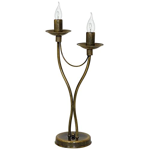 Homemania HOMAX_4077 Tischleuchte Lilium, Gold, Kupfer, Metall, 22.5 x 22.5 x 47 cm von Homemania