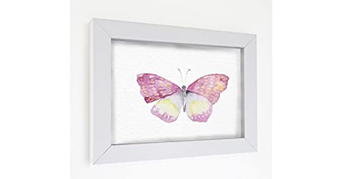 Homemania HOMRK-FRAME-012 Bild - mit Rahmen - Schmetterling, Polyester, MDF, mehrfarbig, 40 x 3,4 x 30 cm von Homemania