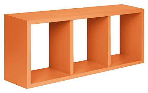 Homemania HOMSAN_005 Tristano Wandregal, Schlafzimmer, Büro-MDF, Orange, 70 x 30 x 15,5 cm von Homemania