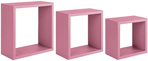 Homemania Incubo Wandregal – Wohnzimmer, Schlafzimmer, Büro – MDF, Rosa, 35 x 35 x 15,5/30 x 30 x 15,5/25 x 25 x 15,5 cm Homemania Incubo Wandregal – Wohnzimmer, Schlafzimmer, Büro – MDF, Rosa, 35 x 35 x 15,5/30 x 30 x 15,5/25 x 25 x 15,5 cm von Homemania