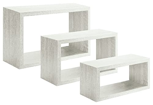 Homemania HOMSAN_116 Regal Trittico Wanddekoration, Schlafzimmer, Büro-MDF, Eiche Gebleicht, 45 x 27 x 15,5/40 x 22 x 15,5/35 x 17 x 15,5 cm Homemania HOMSAN_116 Regal Trittico Wanddekoration, Schlafzimmer, Büro-MDF, Eiche Gebleicht, 45 x 27 x 15,5/40 x 22 x 15,5/35 x 17 x 15,5 cm von Homemania