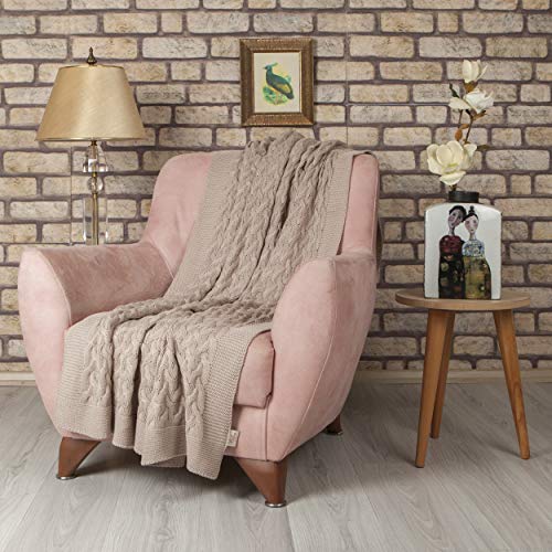 Homemania Lanze Softy 2, Baumwolle, Beige, 130 x 170 cm von Homemania